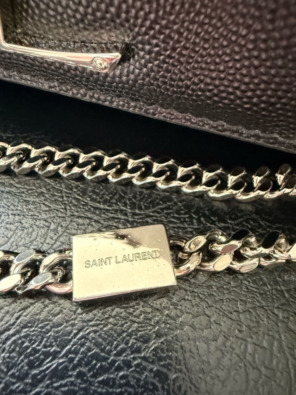 Saint Laurent Kate Black Leather YSL Chain Crossbody Bag - Picture 5 of 13